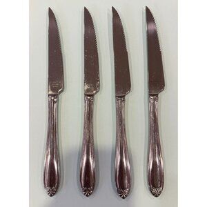 Lenox Unknown Pattern Discontinued Stainless Steak Knives Flatware Vietnam